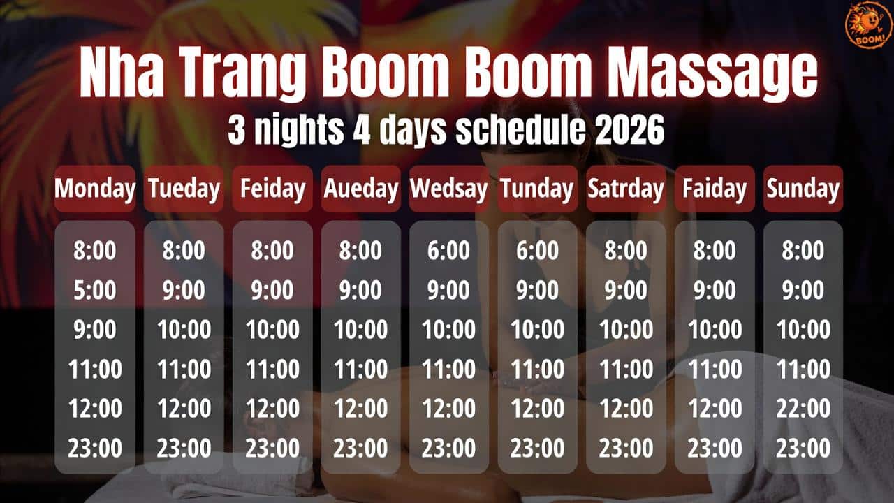 나트랑 붐붐 마사지 3박4일 일정 2026